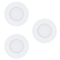 Faretto Ad Incasso Moderno Fueva Z In Acciaio Bianco 3 Luci Led 2,8W 2700 6500K