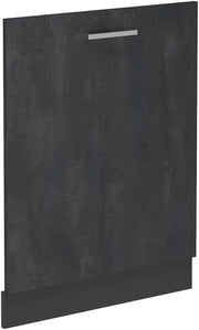 Pannello frontale della lavastoviglie R-Line, Calcestruzzo nero, 60 cm senza piano di lavoro, per la libera combinazione all'interno di sistemi cucina modulari