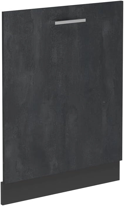 Pannello frontale della lavastoviglie R-Line, Calcestruzzo nero, 60 cm senza piano di lavoro, per la libera combinazione all'interno di sistemi cucina modulari