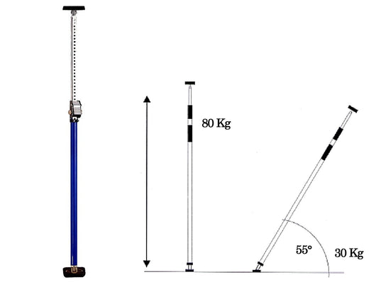 ALLINOX Asta Fermapannello Telescopica 190-360 Cm Supporto Cartongesso