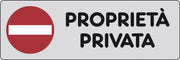 ETICHETTA ADESIVA 150X50 PROPRIETA PRIVATA- 10,0 pz