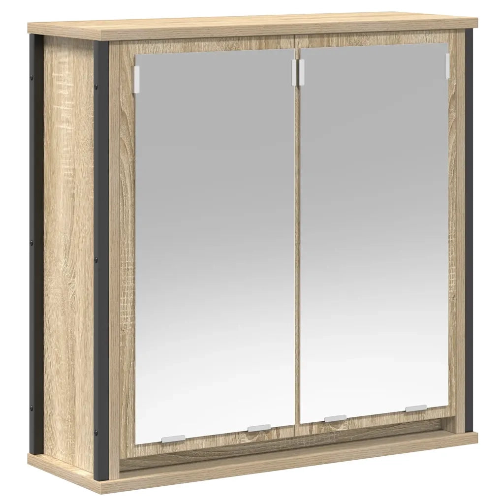 vidaXL Set Mobili da Bagno 2 pz Rovere Sonoma in Legno Multistrato