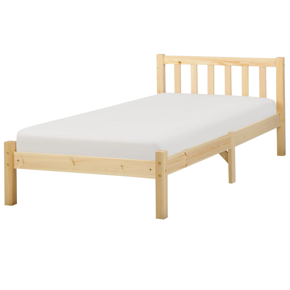 Letto singolo in legno di pino chiaro 90 x 200 cm rete a doghe
