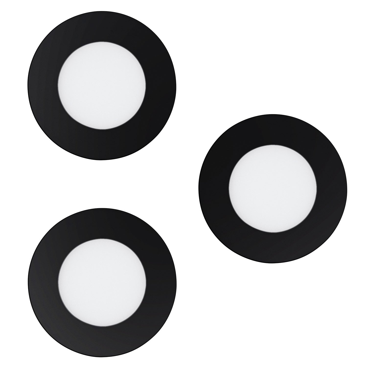 Faretto Ad Incasso Moderno Fueva Z In Acciaio Nero 3 Luci Led 2,8W 2700 6500K