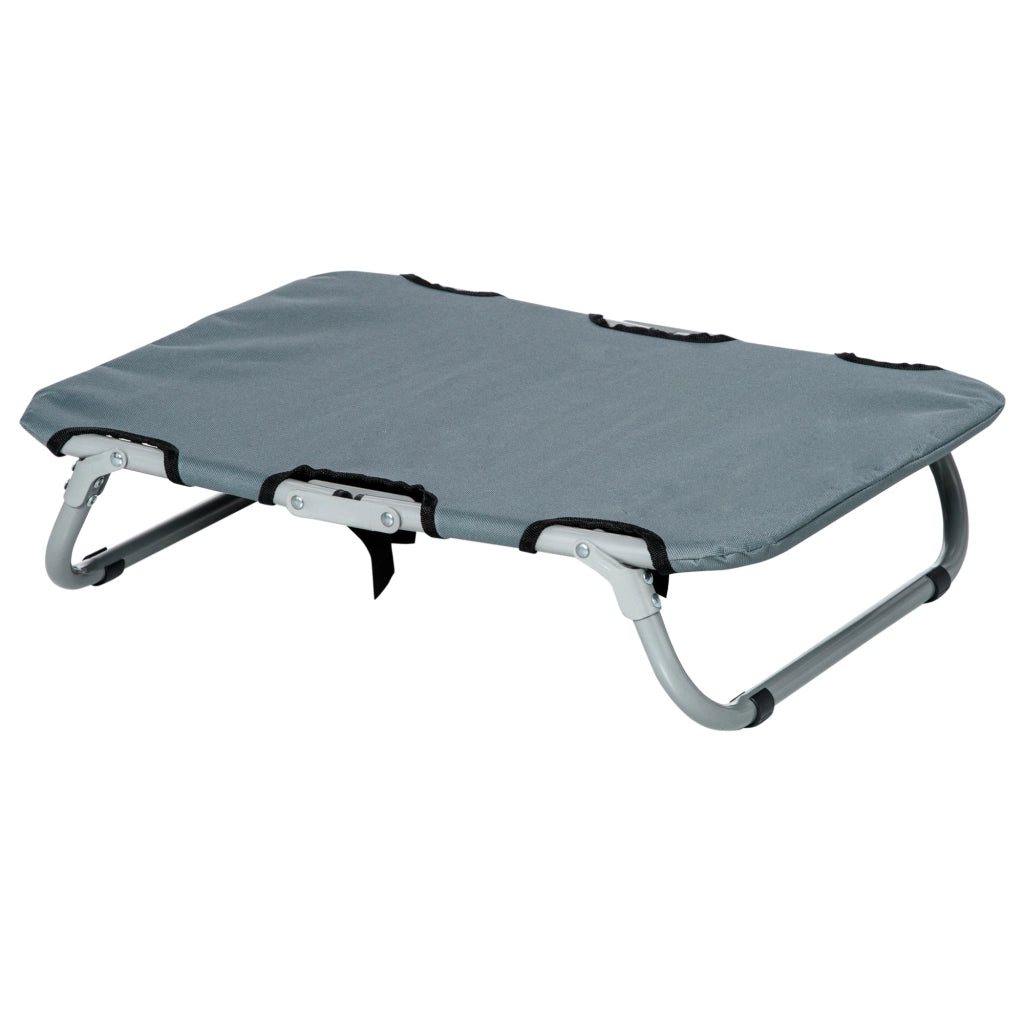 Lettino per Cani Pieghevole in Acciaio e Tessuto ¨C zephmum ¨C Grigio 59x46x15 cm
