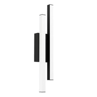 Applique Esterno Moderna Serricella Metallo Nero Policarbonato Bianco Led