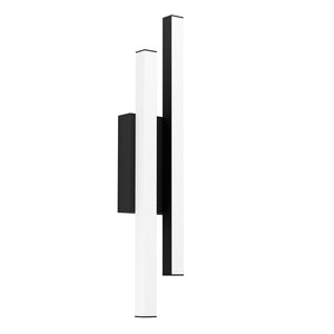 Applique Esterno Moderna Serricella Metallo Nero Policarbonato Bianco Led