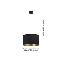 Lampadario Contemporaneo Zaragoza Piccolo 1 Luce Acciaio Nero