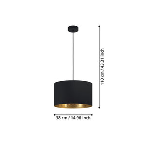 Lampadario Contemporaneo Zaragoza Piccolo 1 Luce Acciaio Nero