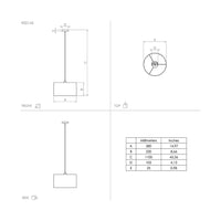 Lampadario Contemporaneo Zaragoza Piccolo 1 Luce Acciaio Nero