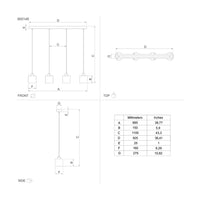 Lampadario Contemporaneo Zaragoza 4 Luci Acciaio Nero