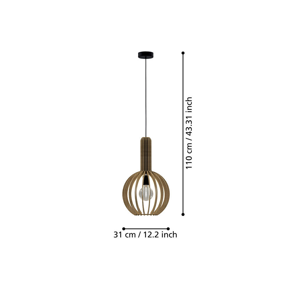 Lampadario Industrial Velasco 1 Luce Acciaio Nero Diffusore Tondo