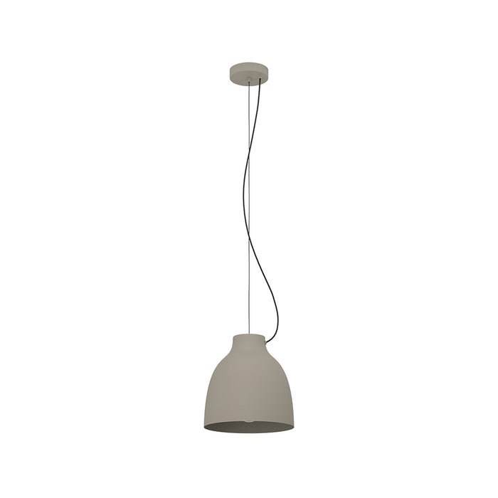 Lampadario Industrial Camasca 1 Luce Acciaio Grigio E Tortora