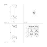 Lampadario Contemporaneo Sabinar Piccolo 1 Luce Metallo Nero E Marrone