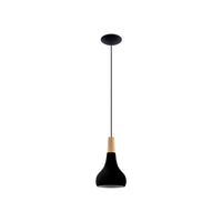 Lampadario Contemporaneo Sabinar Piccolo 1 Luce Metallo Nero E Marrone