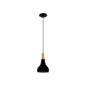 Lampadario Contemporaneo Sabinar Piccolo 1 Luce Metallo Nero E Marrone