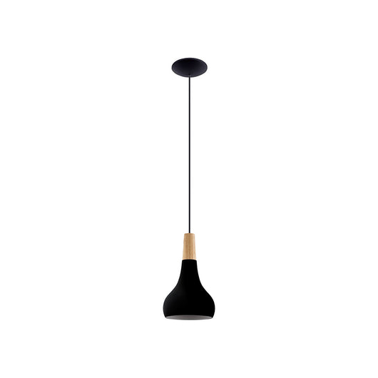 Lampadario Contemporaneo Sabinar Piccolo 1 Luce Metallo Nero E Marrone