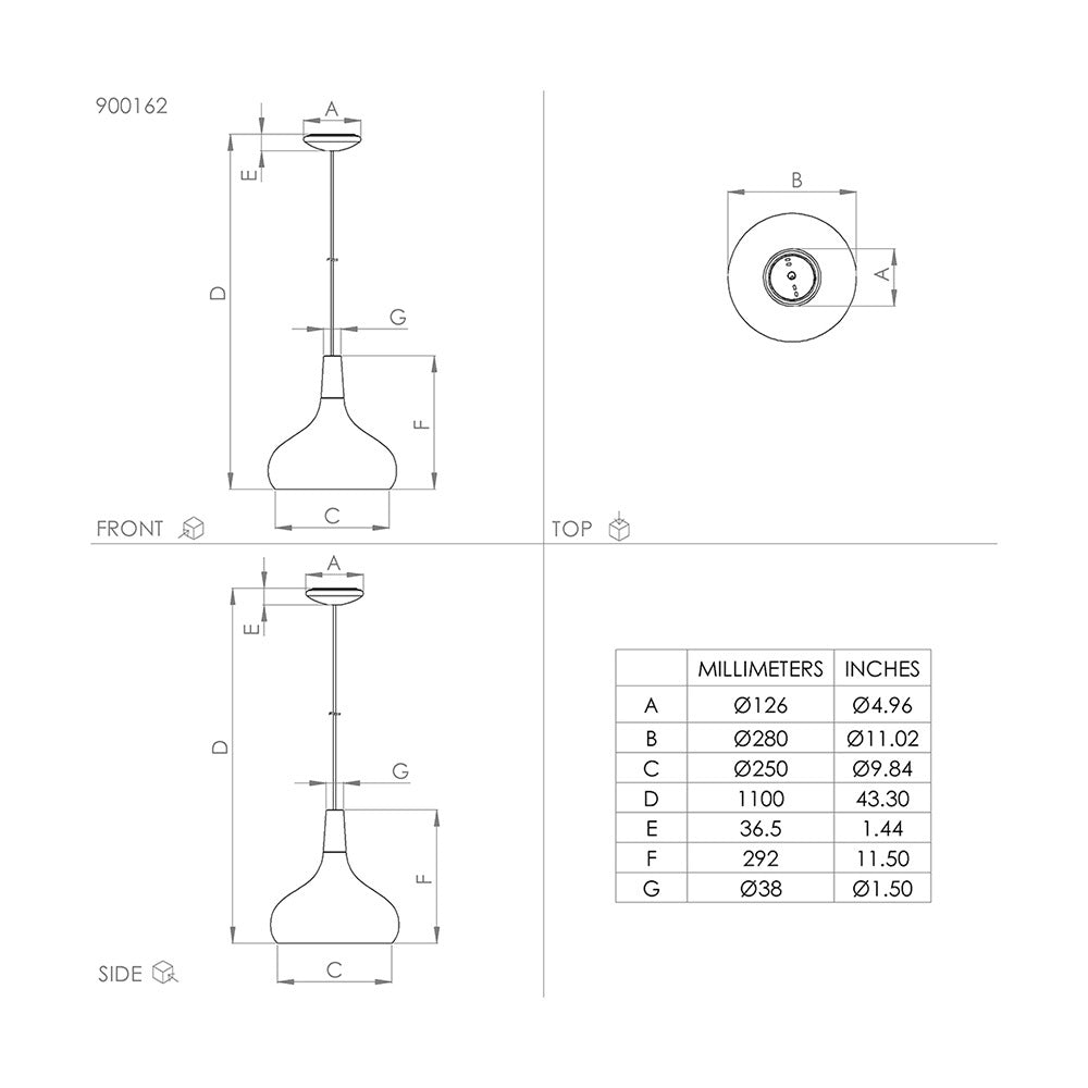 Lampadario Contemporaneo Sabinar Medio 1 Luce Metallo Nero E Marrone