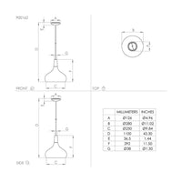 Lampadario Contemporaneo Sabinar Medio 1 Luce Metallo Nero E Marrone