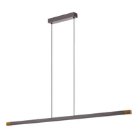 Lampadario A Sospensione Moderno Lisciana Alluminio Grigio 1 Luce Led 22W 2500Lm