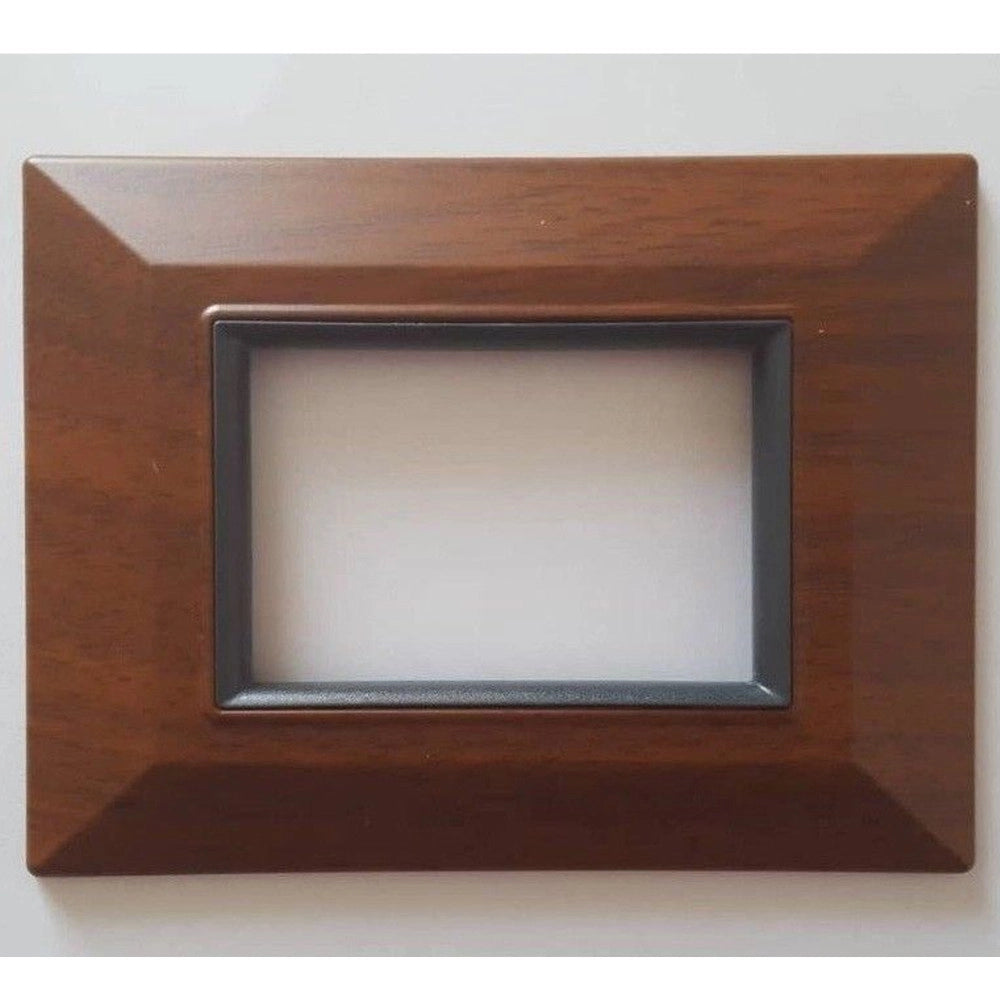 Trade Shop - Placca Placchetta Placchette Compatibili Per Serie Axolute Bticino Colorate Sq - Legno Chiaro -4 Fori     -