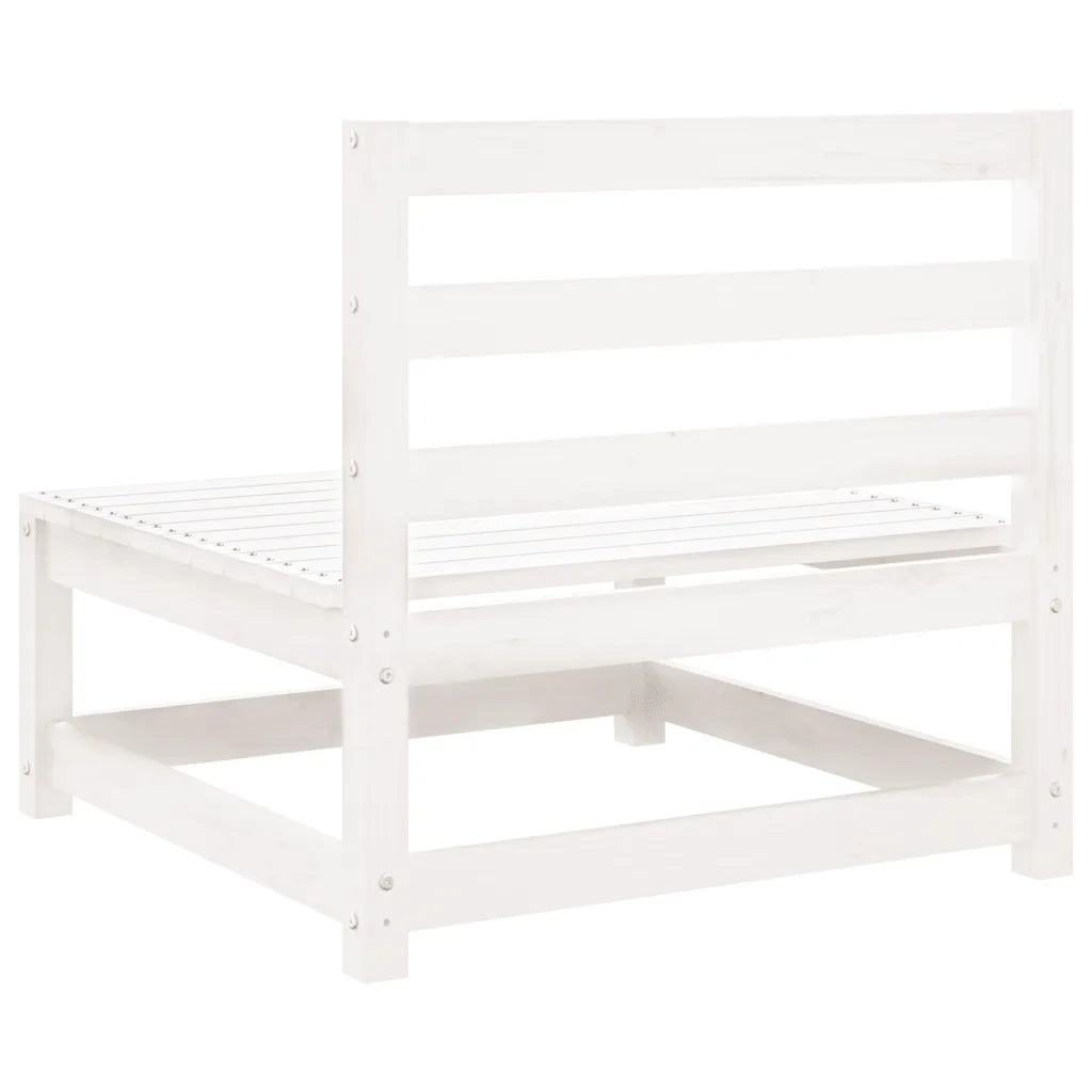 Set Divani da Giardino 6 pz Bianco in Legno Massello di Pino 3299397