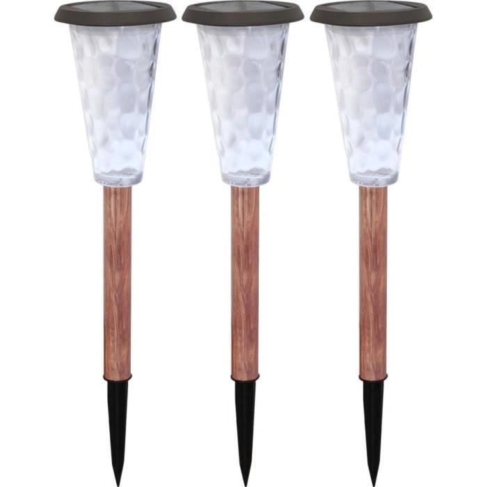 Set di 3 fari solari - Canopo - 20 lumen - Beige