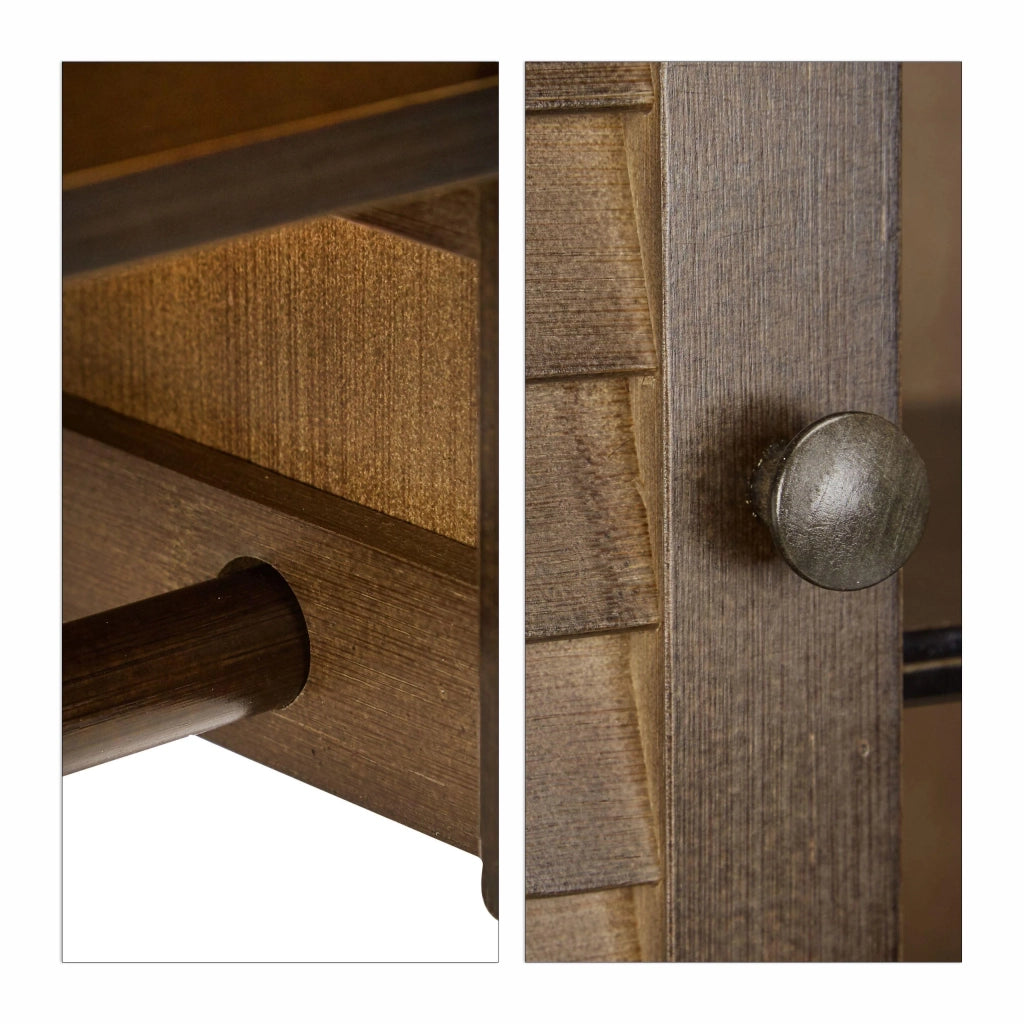 Mobiletto porta medicinali da bagno sospeso bambù e legno marrone 13_0000298