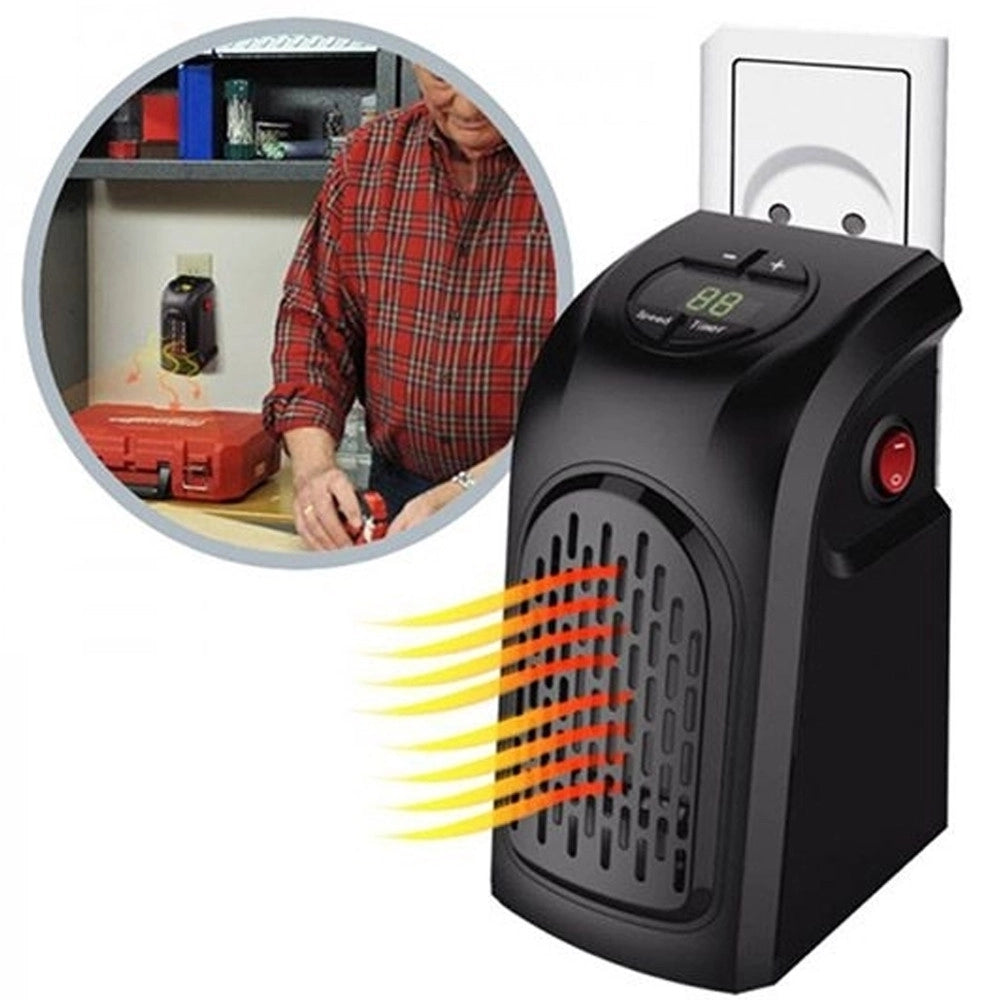 Trade Shop - Stufa Elettrica Portatile A Basso Consumo 350w Gradi Regolabili Per Casa Ufficio -