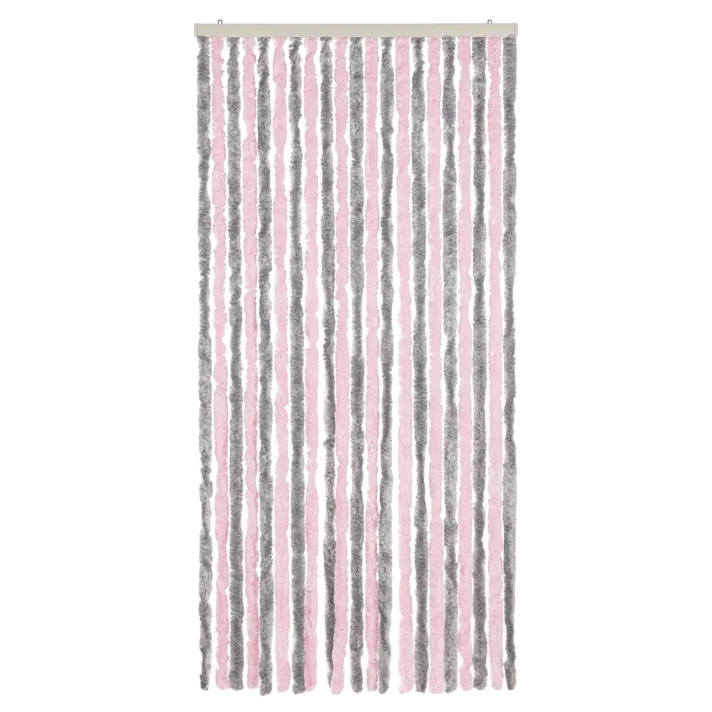 Tenda Antimosche Grigio Argento e Rosa 90x200 cm in Ciniglia CFW1217187
