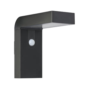 Applique Sensore Esterno Moderna Baracconi Alluminio Nero E Trasparente Led