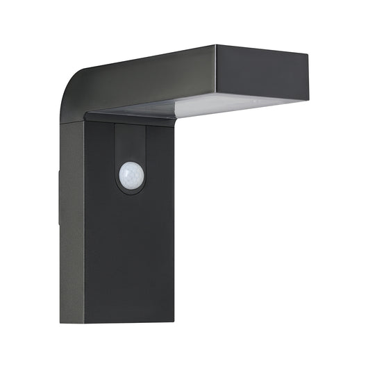 Applique Sensore Esterno Moderna Baracconi Alluminio Nero E Trasparente Led