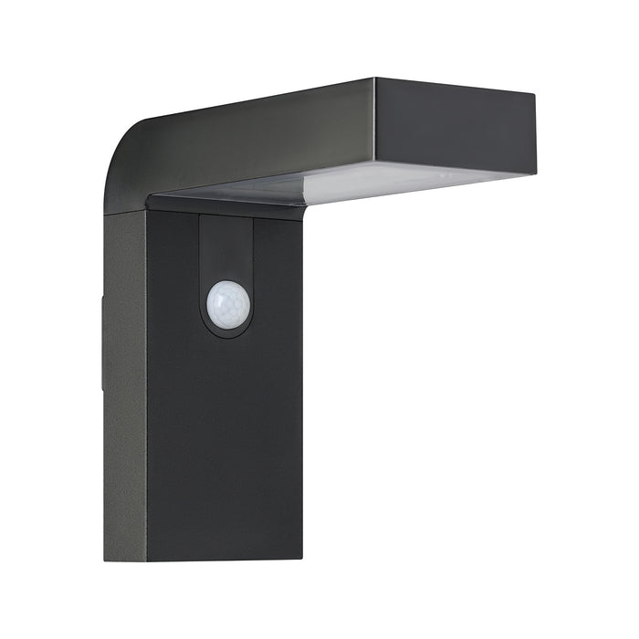 Applique Sensore Esterno Moderna Baracconi Alluminio Nero E Trasparente Led