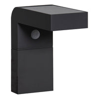 Applique Sensore Esterno Moderna Baracconi Alluminio Nero E Trasparente Led