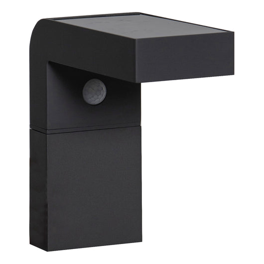 Applique Sensore Esterno Moderna Baracconi Alluminio Nero E Trasparente Led