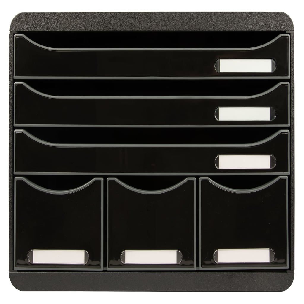 Exacompta Set Cassetti Scrivania Store-Box Maxi 6 Cassetti Nero Lucido 444597