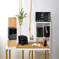 Exacompta Set Cassetti Scrivania Store-Box Maxi 6 Cassetti Nero Lucido 444597