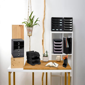 Exacompta Set Cassetti Scrivania Store-Box Maxi 6 Cassetti Nero Lucido 444597