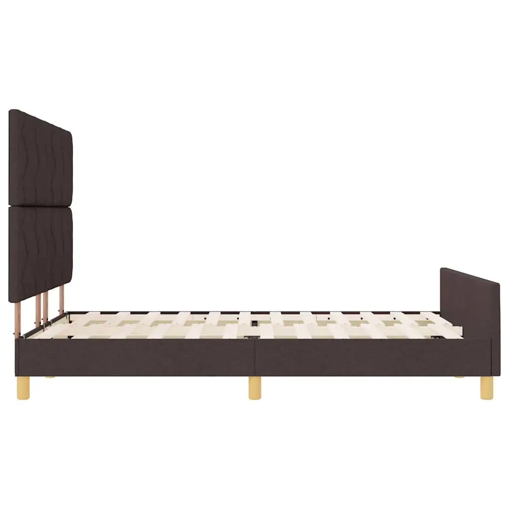 Struttura del letto Marrone scuro 140 x 200 cm Tessuto 3344812