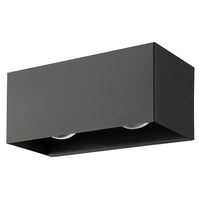 Applique Biemissione Esterno Moderna Lesmo Alluminio Nero Led