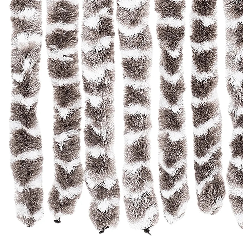 Tenda Antimosche Tortora e Bianca 118x220 cm in Ciniglia 4004892