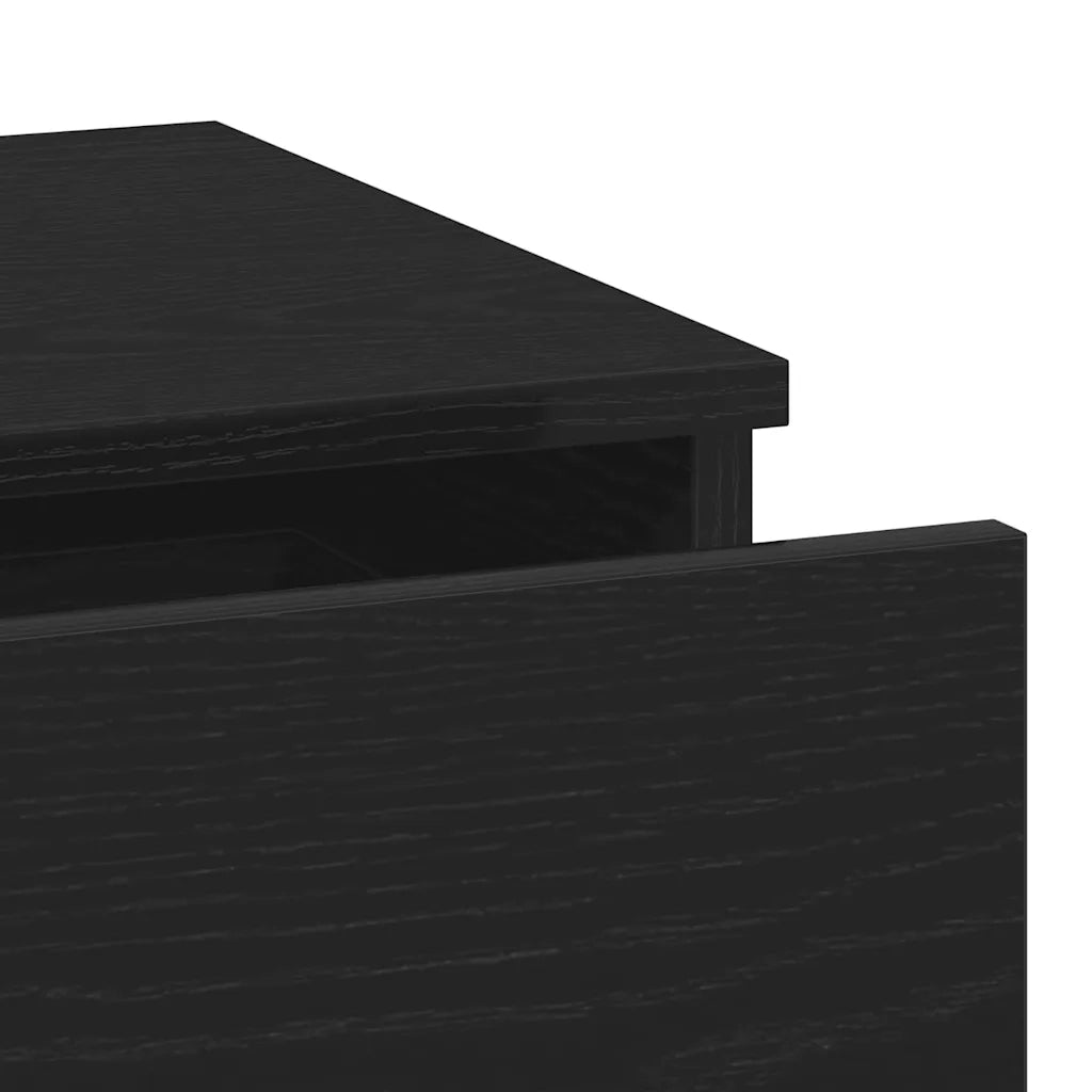 Armadio da Notte Rovere Nero 40 x 35 x 65 cm Legno multistrato 862699