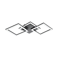 Plafoniera Moderna Paranday-Z Led Acciaio Nero E Bianco