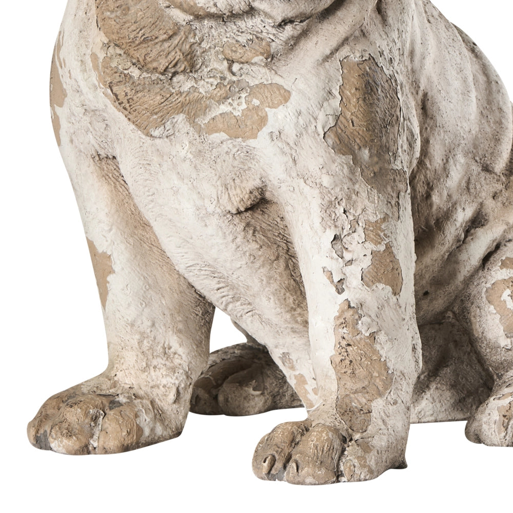 Statuetta decorativa da giardino Beige MgO Cane 17 x 27 x 30 cm Elemento decorativo Giardino Terrazza Patio