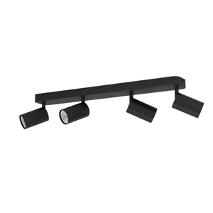 Spot Moderno Telimbela Z In Acciaio Nero 4 Luci Gu10 4,9W Ip20