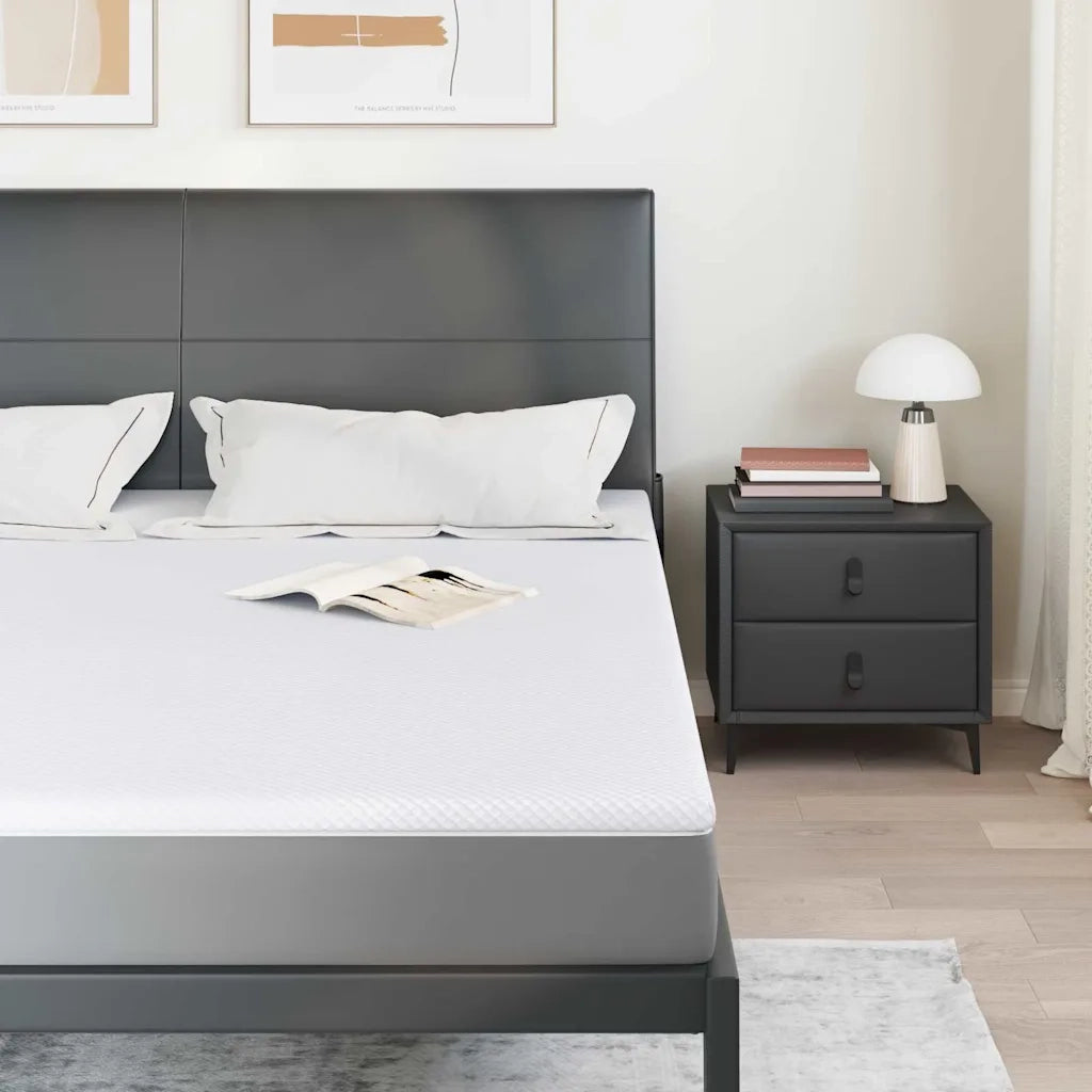 Topper per materasso Bianco 200 x 200 cm Tessuto Jacquard CFW3303654