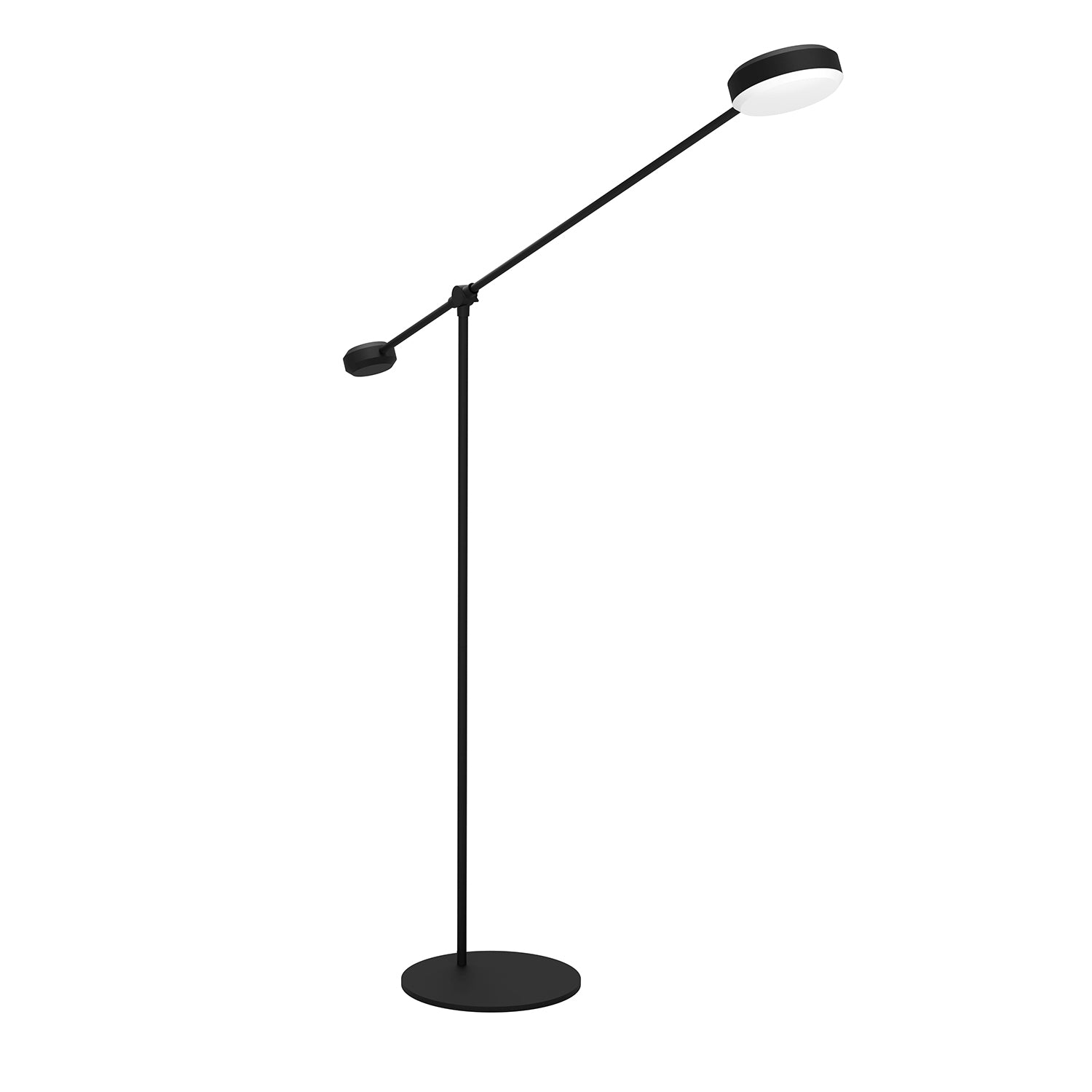 Piantana Contemporanea Clavellina Acciaio Nero Luce Led Integrato 24W
