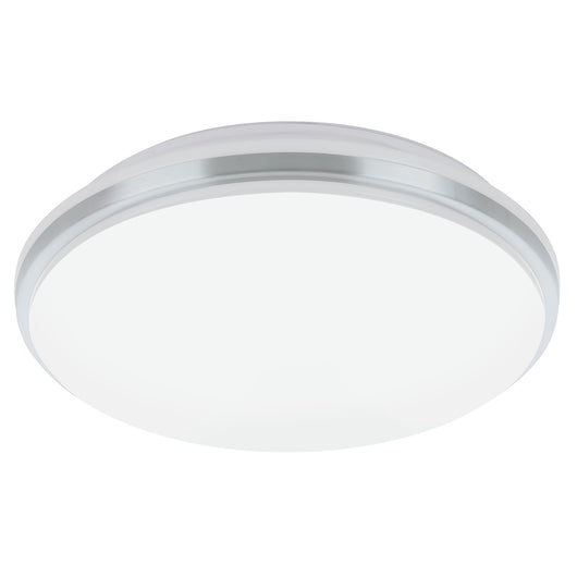 Plafoniera Contemporanea Pinetto Acciaio Bianco Luce Led Integrato 15,6W