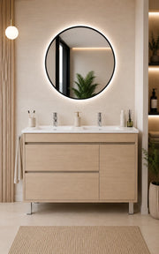 Mobile bagno con lavabo ORIGENBATH CAPRERA senza specchio 120x45 cm doppio lavabo estepa
