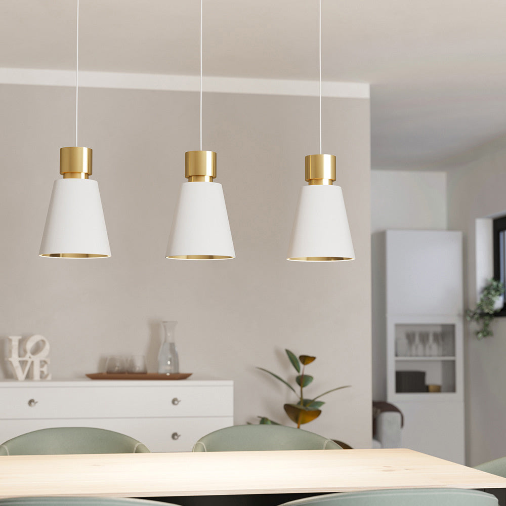 Lampadario Contemporaneo Aglientina 3 Luci Metallo Ottone Spazzolato